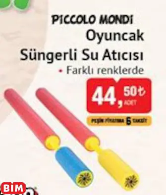 PİCCOLO MONDİ OYUNCAK SÜNGERLİ SU ATICISI